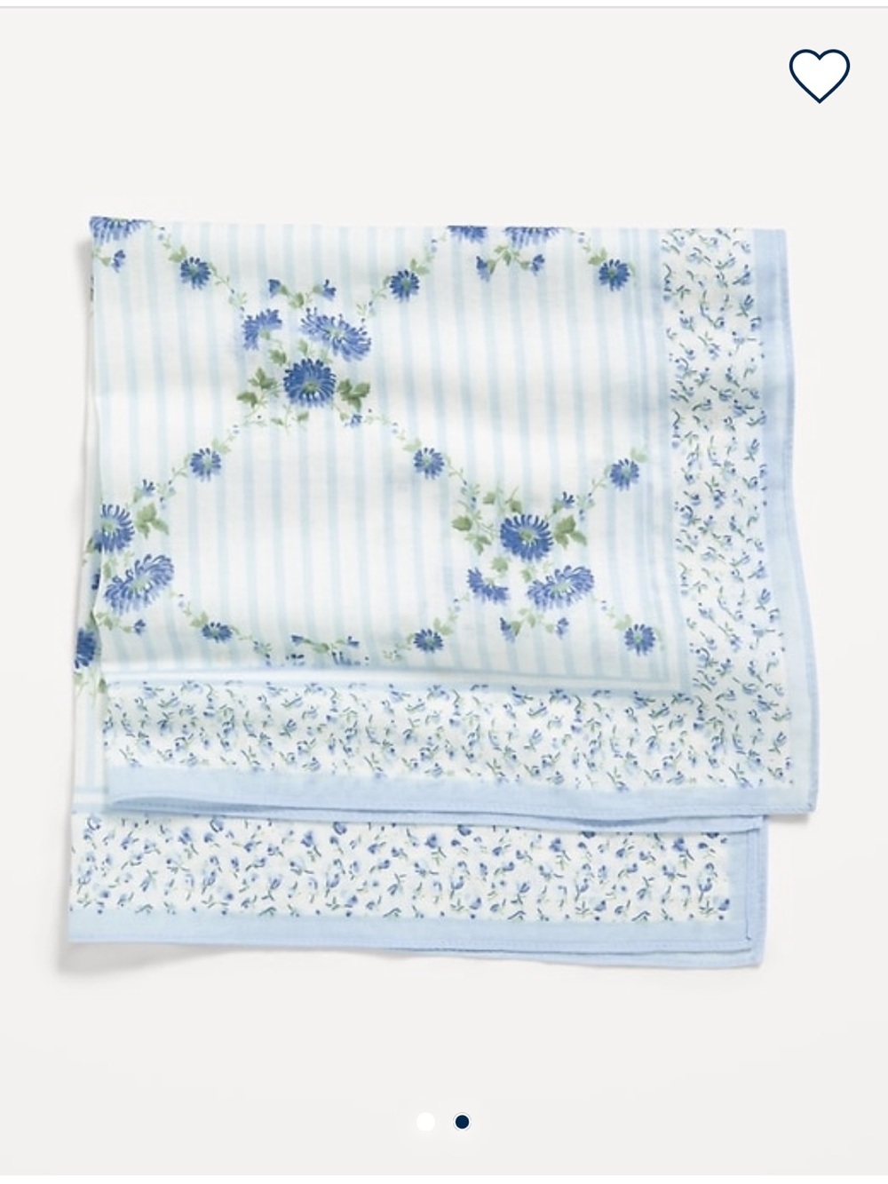Old Navy Blue Floral Cotton Scarf - Picture 2 of 5